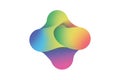 Abstract Colorful Gradient Blob Shape on White Background Royalty Free Stock Photo