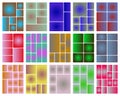 Abstract colorful gradient rounded rectangles collection design elements Royalty Free Stock Photo