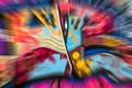 Abstract colorful graffiti background with zooming motion blur Royalty Free Stock Photo