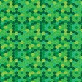 Abstract colorful green forest camouflage seamless hexagon pattern. Repeating background Royalty Free Stock Photo