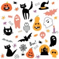 Abstract colorful Halloween,illustration background. autumn illustration for Halloween