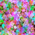 Abstract neon multicolored painted pattern with vibrant spots, blots, smudges, strokes, stains and lines Royalty Free Stock Photo