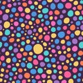 Abstract Colorful Hand Sketched Circles Seamless Background Pattern Royalty Free Stock Photo