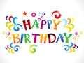 Abstract colorful happy birthday