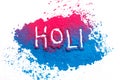 Abstract colorful Happy Holi background. Color vibrant powder isolated on white. Dust colored splash texture. Flat lay Royalty Free Stock Photo