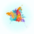 Abstract colorful Happy Holi background. Design for Indian Festival of Colours. Royalty Free Stock Photo