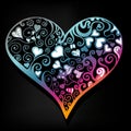 Abstract colorful heart