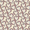Abstract colorful Hearts on a beige background Royalty Free Stock Photo