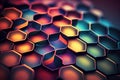 Abstract colorful hexagon background. Generative AI Royalty Free Stock Photo