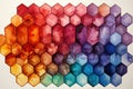 Abstract colorful hexagon background. Honeycomb pattern. Vector illustration. Generative AI Generative AI Royalty Free Stock Photo