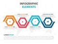 Abstract colorful hexagon timeline business Infographics elements, presentation template flat design vector illustration for web