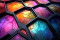 Abstract colorful hexagonal pattern background Royalty Free Stock Photo