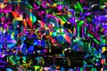 An abstract colorful holographic futuristic