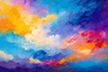 Abstract colorful Impressionist oil painting sky background Royalty Free Stock Photo