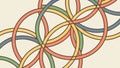 Abstract colorful interconnected rings, symbolizing unity, diversity, and complex systems, vector design Generative AI Royalty Free Stock Photo