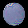 Abstract colorful iridescent oil circle isolated