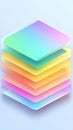 Abstract colorful layered squares design with gradient effect Royalty Free Stock Photo
