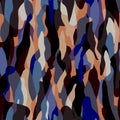 Abstract geometric mosaic animal skin spots seamless pattern Multicolor leopard, jaguar skin print
