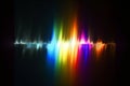 Abstract blurred background with colorful lighting effect for graphic design.