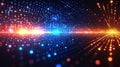 Abstract Digital Data Flow Visualization Royalty Free Stock Photo