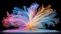 Abstract Colorful Light Trails Exploding from Center Royalty Free Stock Photo