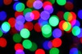 Abstract of colorful lights on a black background.