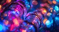 Abstract colorful lights in vibrant bokeh effect Royalty Free Stock Photo