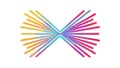 Abstract Colorful Lines Burst Radial Pattern vector design Generative AI Royalty Free Stock Photo