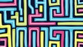 Abstract Colorful Lines Circuit Maze Seamless Pattern Background.Vector Illustration Royalty Free Stock Photo