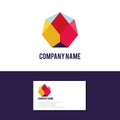 Abstract colorful logo,Identity for company, web site logotype. Low poly