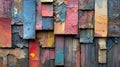 Abstract Colorful Metal Panel Composition Royalty Free Stock Photo