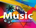 Abstract colorful music background Royalty Free Stock Photo
