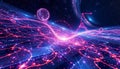 Abstract colorful network connection, data, technology, digital, Stock Photo, Generative AI Royalty Free Stock Photo