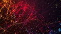 Abstract Colorful Network of Lines and Dots Royalty Free Stock Photo