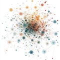 Abstract Colorful Network Visualization with Connecting Nodes and Lines Royalty Free Stock Photo