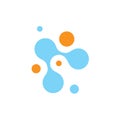 abstract colorful neuron cell biotech nanotechnology molecule logo vector design icon