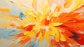 Abstract colorful oil, acrylic painting of spring flower. Hand painted brush stroke on canvas. Illustration oil painting floral Royalty Free Stock Photo