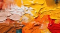 Abstract colorful oil painting on canvas. Oil paint texture with brush and palette knife strokes. multicolored wallpaper. Macro Royalty Free Stock Photo