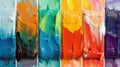 Abstract colorful oil painting on canvas. Oil paint texture with brush and palette knife strokes. multicolored wallpaper. Macro Royalty Free Stock Photo