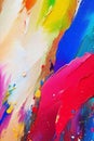 Abstract colorful oil painting on canvas texture. Hand drawn brush stroke, oil color paintings background. Modern art oil Royalty Free Stock Photo