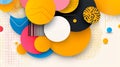 Abstract Colorful Overlapping Circles Geometric Pattern Royalty Free Stock Photo