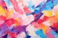 Abstract colorful paint, brushstroke or splash on canvas background, oil painting with contemporary concept, multi color backdrop