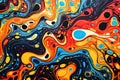 Abstract colorful paint, brushstroke or splash on canvas background, oil painting with contemporary concept, multi color backdrop