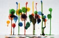 Abstract Colorful Paint Drips Art
