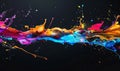 Abstract colorful paint splashes Royalty Free Stock Photo