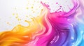 Abstract colorful paint splashes background illustration on a white background Royalty Free Stock Photo