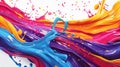 Abstract colorful paint splashes background vector illustration on a white background Royalty Free Stock Photo