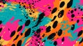 Abstract Colorful Paint Splats