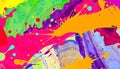 Abstract colorful paint strokes texture, artistic background, Stock Photo, Generative AI Royalty Free Stock Photo