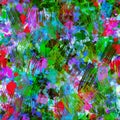 Abstract colorful painted pattern with vivid neon spots, blots, smudges, strokes and lines, stains Royalty Free Stock Photo